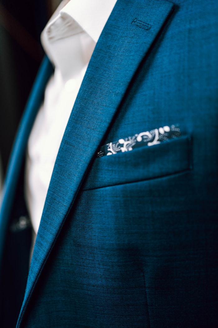Matiere costume bleu nuit